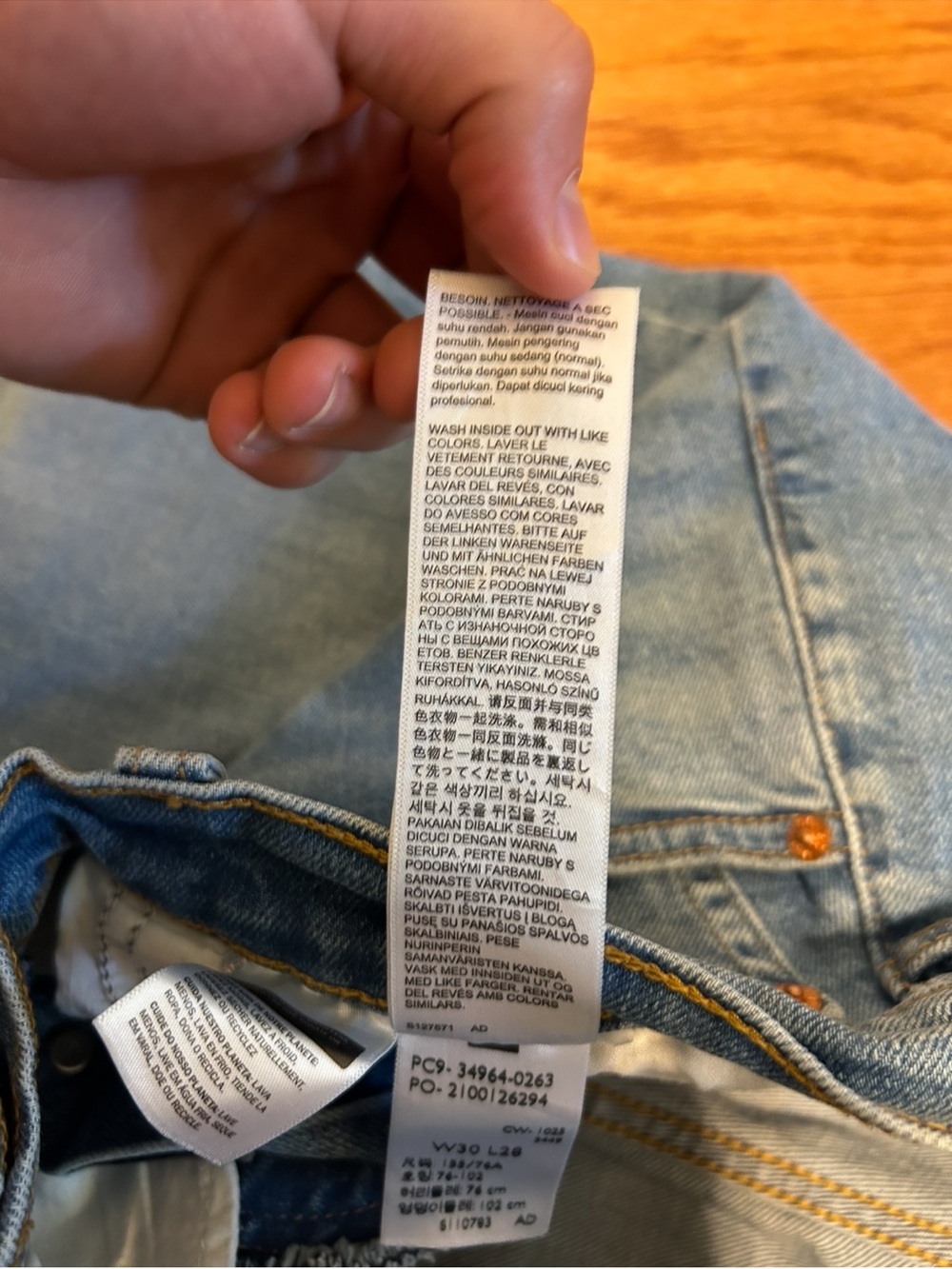 Levi’s Wedgie Straight Jeans Size 30 High Rise Vintage Wash Denim - Picture 8 of 10